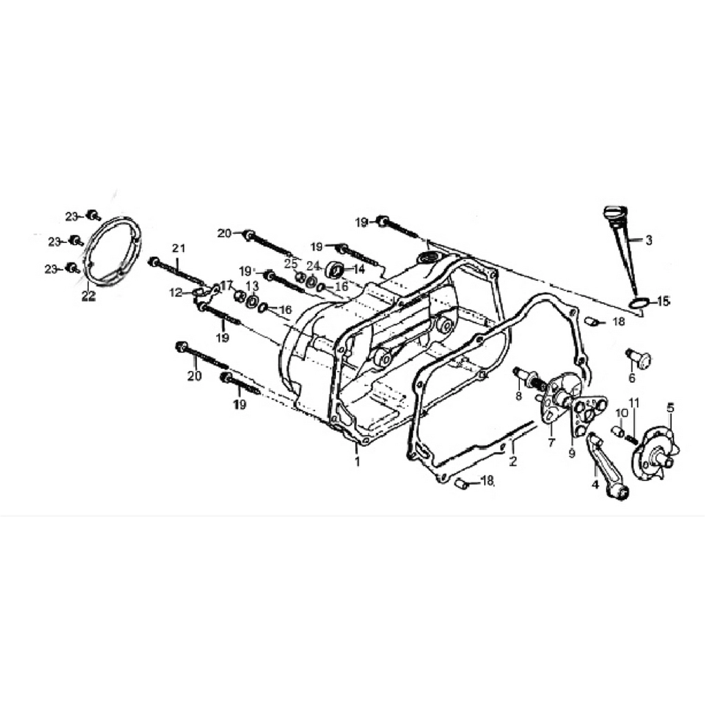 ASYA TURKCUB (ZF100-7) MOTOR GOVDESI SAG KAPAK #AS100-TH E0501